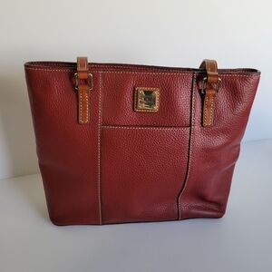 Vintage Dooney & Bourke Red Pebble Leather Shoulder Tote Style Purse